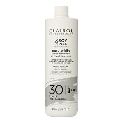 [Clairol] Professional Soy4Plex Pure White Creme Developer 30 Volume 16Oz
