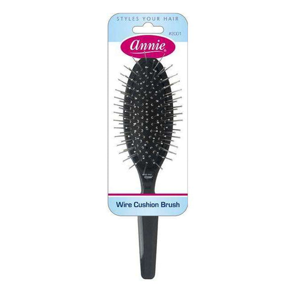 Annie Wire Cushion Wig Brush Small Black #2001 Metal Ball Tip