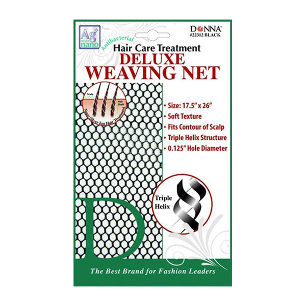 Donna Antibacterial Hair Care Treatment Deluxe Weaving Net #22312 Black