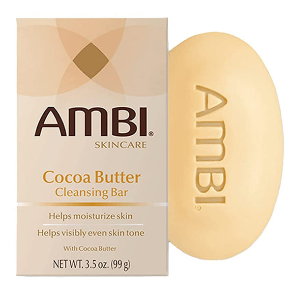 [Ambi] Cocoa Butter Cleansing Bar Helps Moisturize Skin Facial Soap 3.5Oz