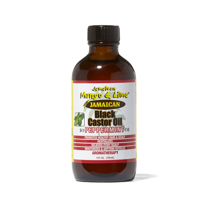 [Jamaican Mango&Lime] Pure Organic Black Castor Oil Treatment Peppermint 4Oz