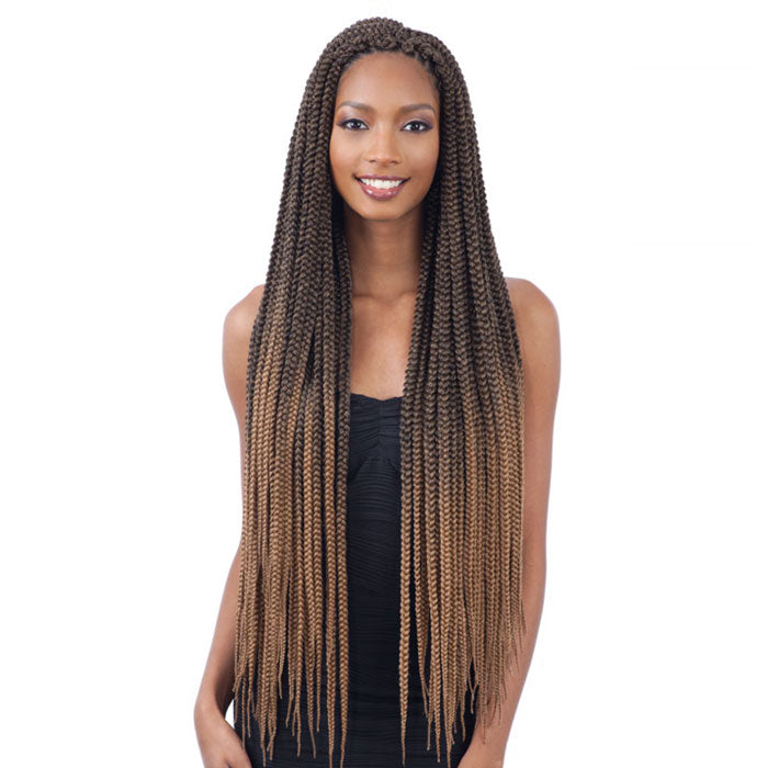 2x Large Box Braids 30" - Freetress Synthetic Crochet Pre-looped Braid