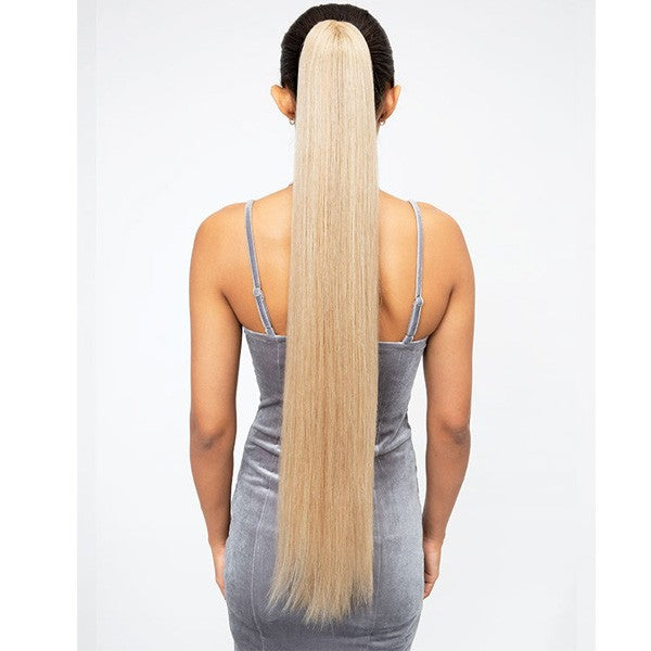 Janet Collection Synthetic Noir Everytime Drawstring Ponytail - Olivia Long 34"