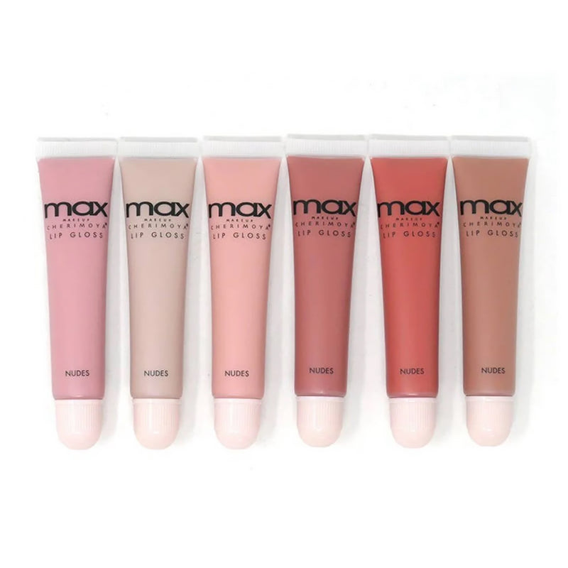 Max Makeup Cherimoya Nudes Lip Gloss (Multi Packs)