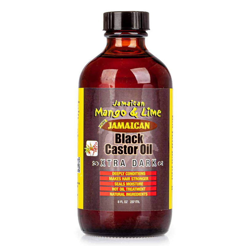 [Jamaican Mango&Lime] Pure Organic Black Castor Oil Treatment Xtra Dark 8Oz
