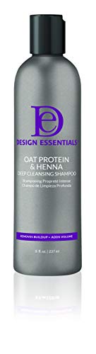 [Design Essentials] Oat Protein & Henna Organic Deep Cleansing Shampoo 8oz