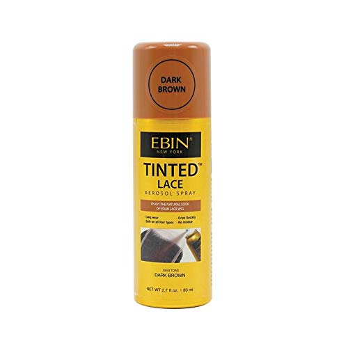 [Ebin] Tinted Lace Aerosol Spray 2.7oz, Dark Brown
