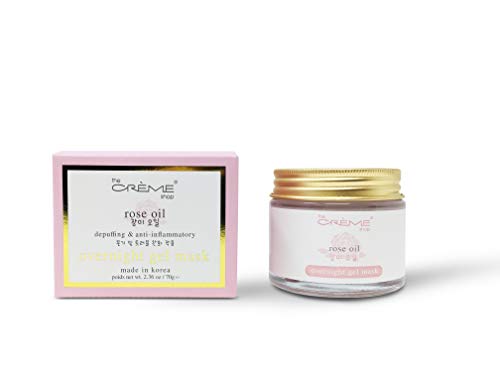 The Creme Shop Korean Beauty Skincare Advanced Moisturizing And Cool Hydrating Anti-Acne, Anti-Inflammatory, Brightening And Relief Face Lift, Anti-Aging Overnight Gel Face Mask(Rose Oil)