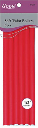 [Annie] Soft Twist Rollers 1/2???? X 10"6Pcs -