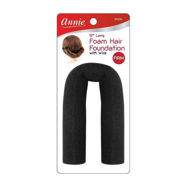 Annie 12" Foam Hair Foundation With Wire Black #3284 Firm Holder