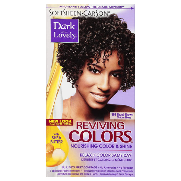 [Dark & Lovely] Soft Sheen Carson Reviving Colors Hair Dye #392 Ebone Brown