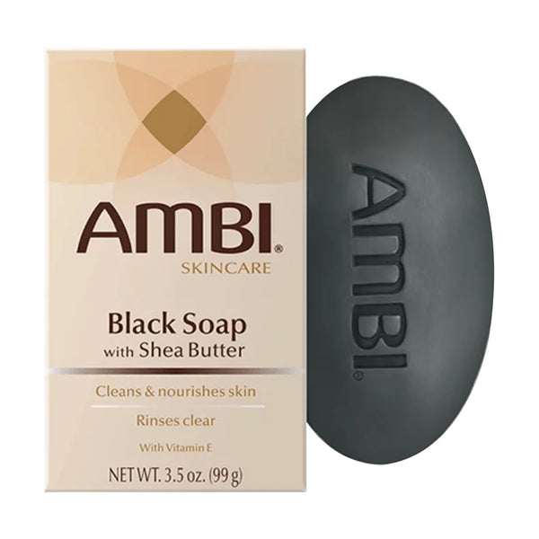 [Ambi] Black Soap With Shea Butter Cleans & Nourishes Skin Cleansing Bar 3.5Oz