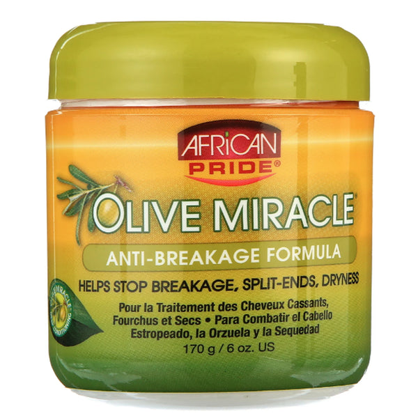 [African Pride] Olive Miracle Anti-Breakage Formula Stops Breakage, Dryness 6Oz