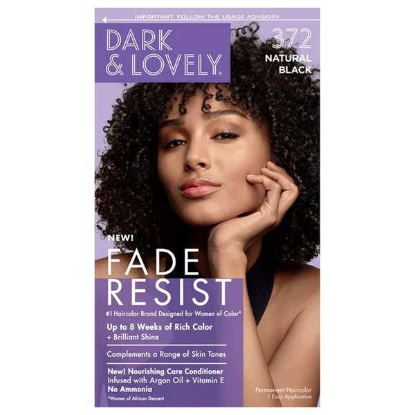 Dark&Lovely Fade Resist Rich Conditioning Hair Color #372 Natural Black