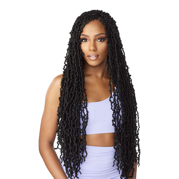 Sensationnel Lulutress Synthetic Pre-looped Crochet Braid - 3x Twisted Distressed Locs 26"
