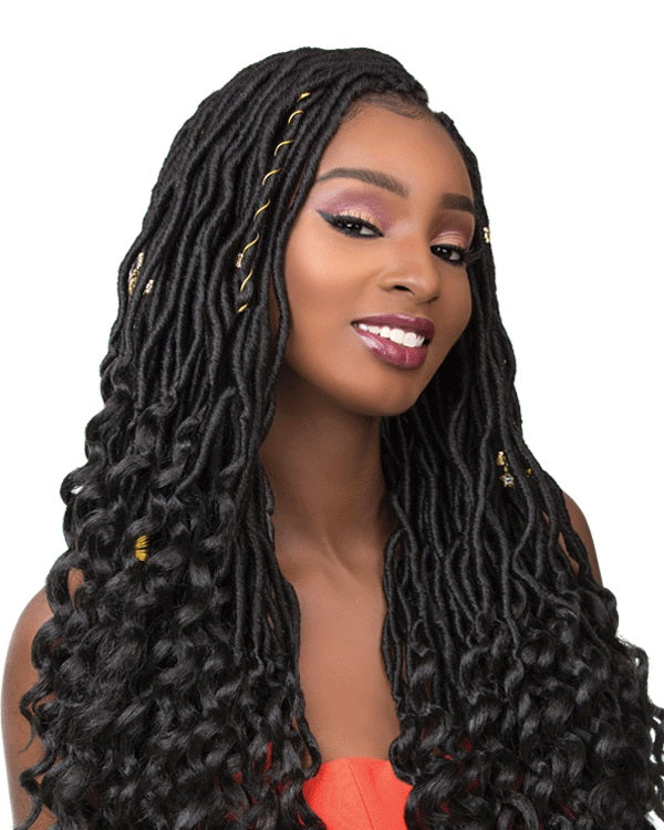 Sensationnel X-pression Pre-looped Synthetic Crochet Braid - 3x Goddess Locs 18"