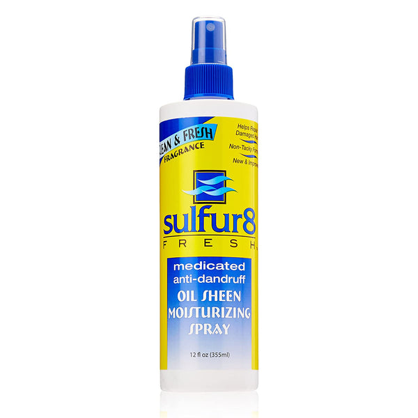 [Sulfur8] Fresh Medicated Anti-Dandruff Oil Sheen Moisturizing Spray 12Oz