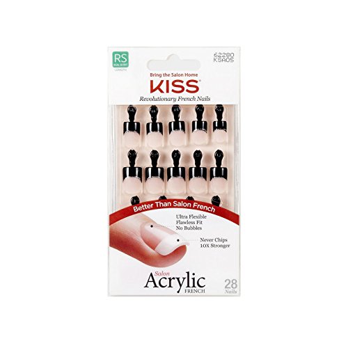[Kiss] Acrylic French Kit Real Short Length 28 Nails