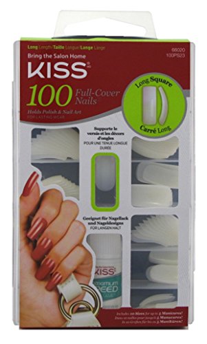 [Kiss] Square Tips Long Length 100 Nails