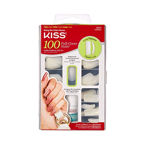 [Kiss] Square Tips Long Length 100 Nails