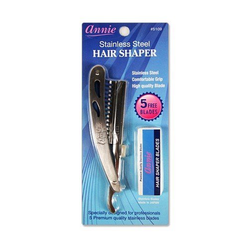 [Annie] Stainless Steel Hair Shaper Straight Razor -