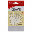 Annie Disposable Vinyl Gloves Powder Free 6 Count Clear Salon Style [
