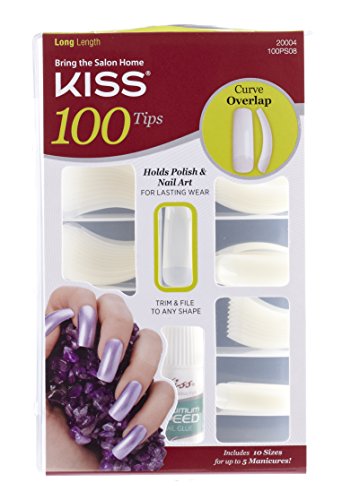 [Kiss] Curve Overlap Tips Long Length 100 Nails