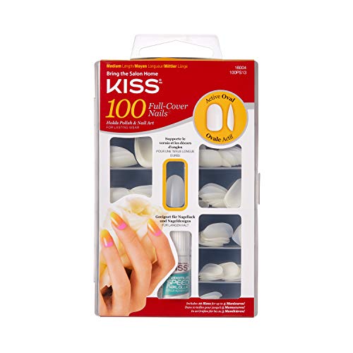 [Kiss] APcsive Oval Tips Medium Length 100 Nails