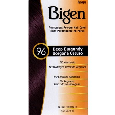 [Hoyu Bigen] Permanent Powder Hair Color Dye #96 Deep Burgundy .21Oz [1 Pack]