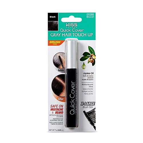 [Kiss] Quick Cover Gray Hair Touch Up Brush Temporary Color Dye 0.25oz