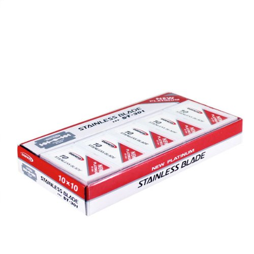 Dorco Platinum Stainless Double Edge Razor Blades - 100 Pack 100 Razor Blades
