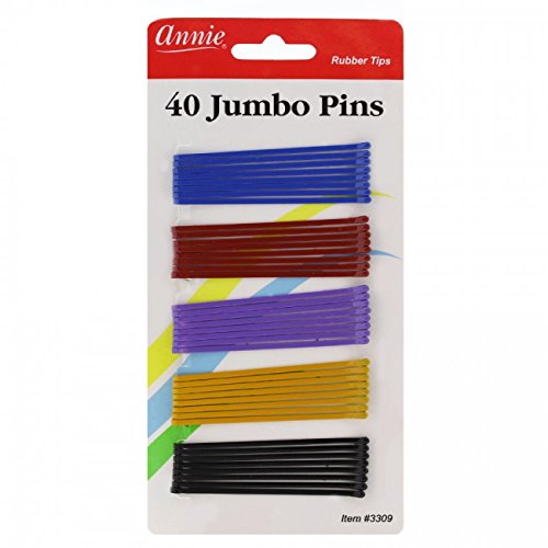 Annie 40 Pcs Jumbo Bob Pins 2 3/4" Assorted Color