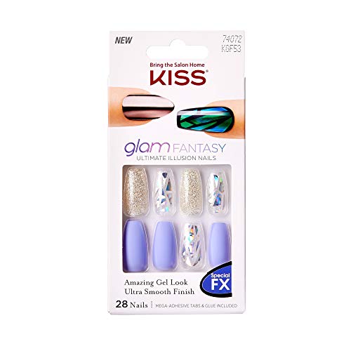 Kiss Glam Fantasy Ultimate Illusion Press On 28 False Nails Medium Kgf53 (Multi Packs)