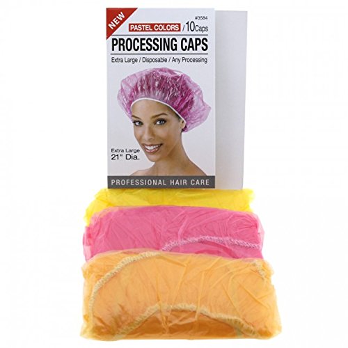Annie 10 Pcs Processing/Conditioning/Shower Caps Extra Large Assorted