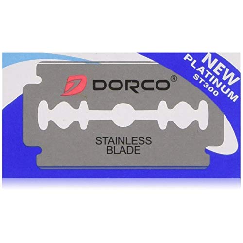 Dorco Platinum Stainless Blade Double Edge Straight Razor St-300 (Multi Packs)
