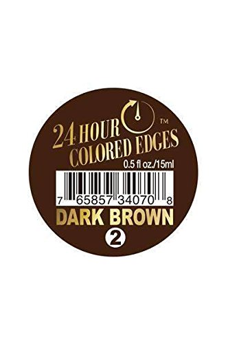 24 Hour Colored Edges Hair Tamer 0.5Oz - #2 Dark Brown