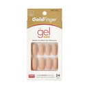 Kiss Gold Finger Gel Glam 24 Nails Gfc02 Hot Pink (2 Pack)