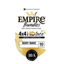 Sensationnel Human Hair Empire Bundle 4x4 Hd Lace Closure - Body Wave 10"