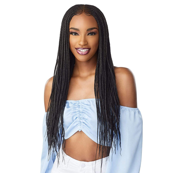 Sensationnel Cloud9 Synthetic Swiss Hand-braided Hd Lace Wig - 4x5 Center Part Feed In 28"