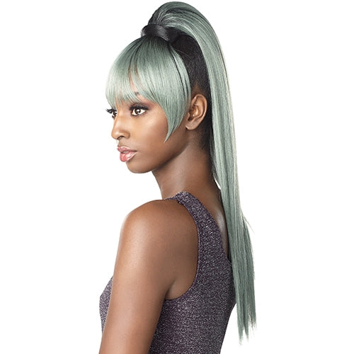Sensationnel Synthetic Drawstring Ponytail Instant Pony And Bang - Cami 24"