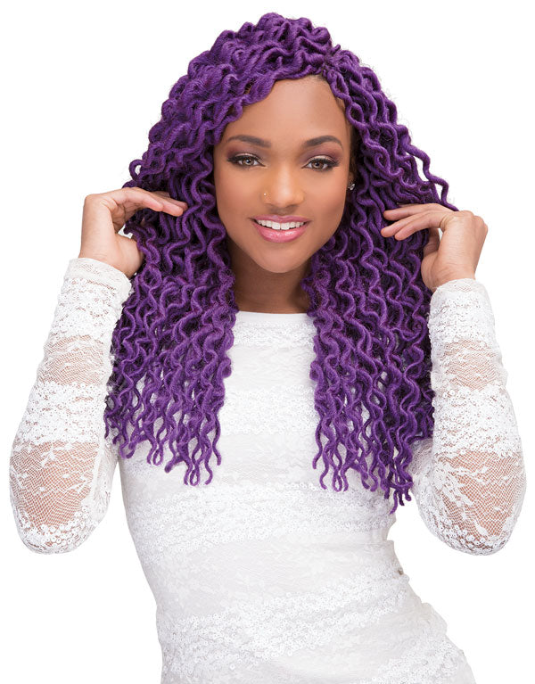 Janet Collection Crochet Braid Curly Faux - 2x Mambo Coily Dense Locs 18"
