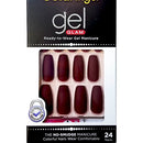 Kiss Gold Finger Gel Glam 24 Nails Gfc10 Mauve (6 Pack)