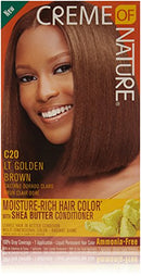 [Creme Of Nature] Moisture-Rich Hair Color Dye Kit, Golden Brown