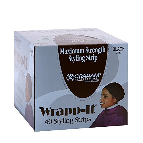 Graham Beauty Wrapp-It 40 Styling Strips Black #37150 [1 Pack]