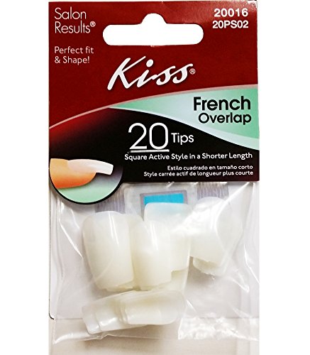 [Kiss] French Overlap Tips Square Short Length 20 Nails