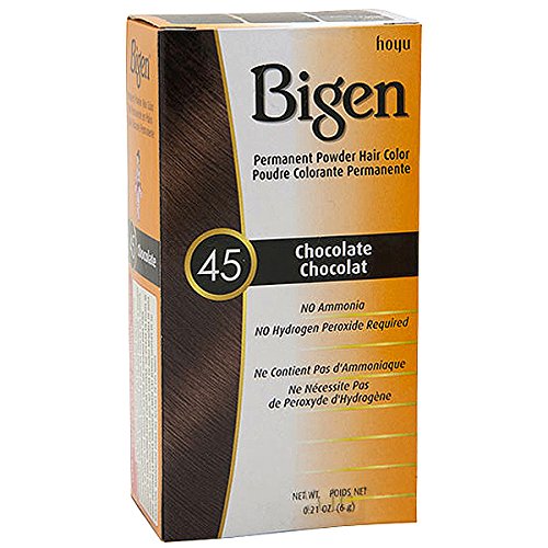 [Hoyu Bigen] Permanent Powder Hair Color Dye #45 Chocolate .21Oz [12 Pack]