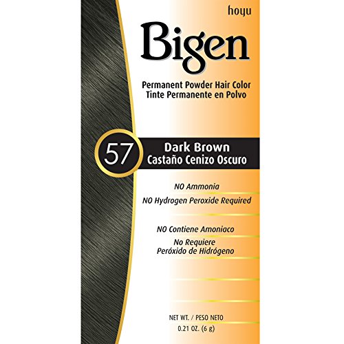 [Hoyu Bigen] Permanent Powder Hair Color Dye #57 Dark Brown .21Oz [6 Pack]