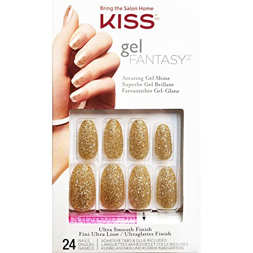 Kiss Gel Fantasy Ready-To-Wear Press On False Fake Nails Kgn58 Cosmo [6 Pack]