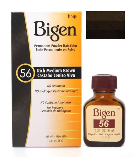 Bigen Permanent Powder Hair Color 56 Medium Brown 1 Ea