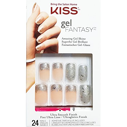 Kiss Gel Fantasy Ready-To-Wear Press On False Fake Nails Kgn54 Diana [6 Pack]